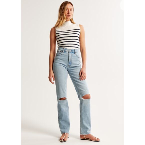 Abercrombie & Fitch Denim - Abercrombie and fitch the 90s straight ultra high rise jean